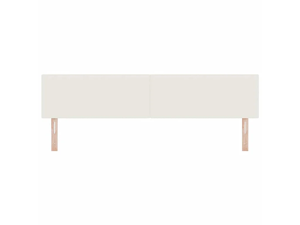 Tête de lit Crème 200 cm Tissu en velours côtelé