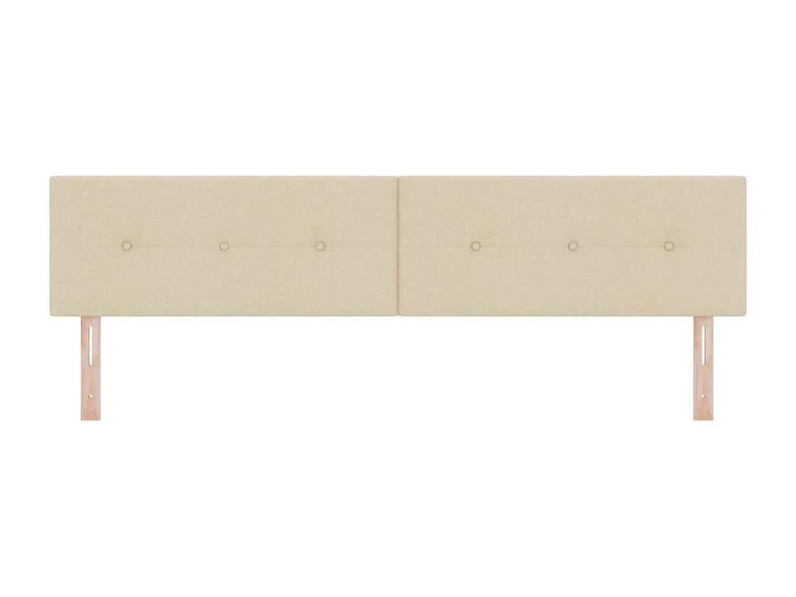 Tête de lit avec tête de lit Crème 200 cm tissu