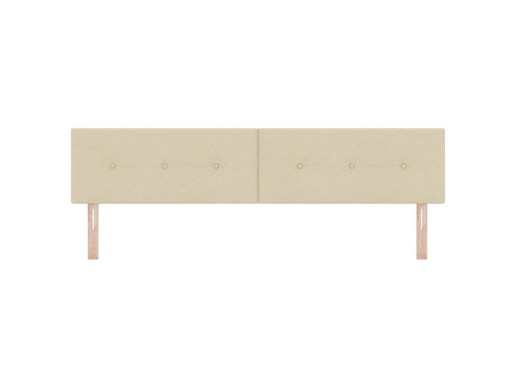 Tête de lit réglable en hauteur Crème 200 cm tissu