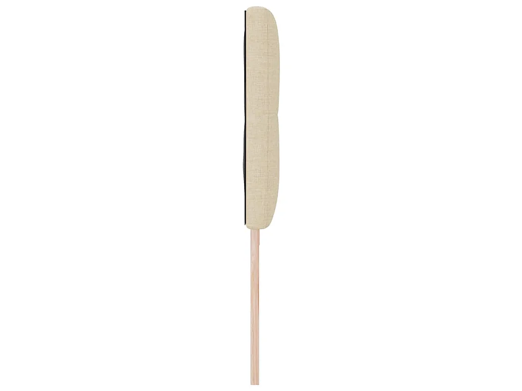 Tête de lit réglable en hauteur Crème 200 cm tissu