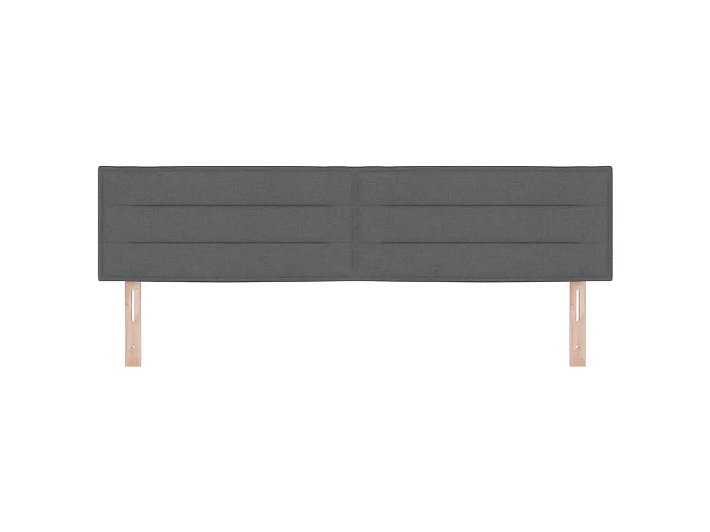 Tête de lit Gris foncé tissu