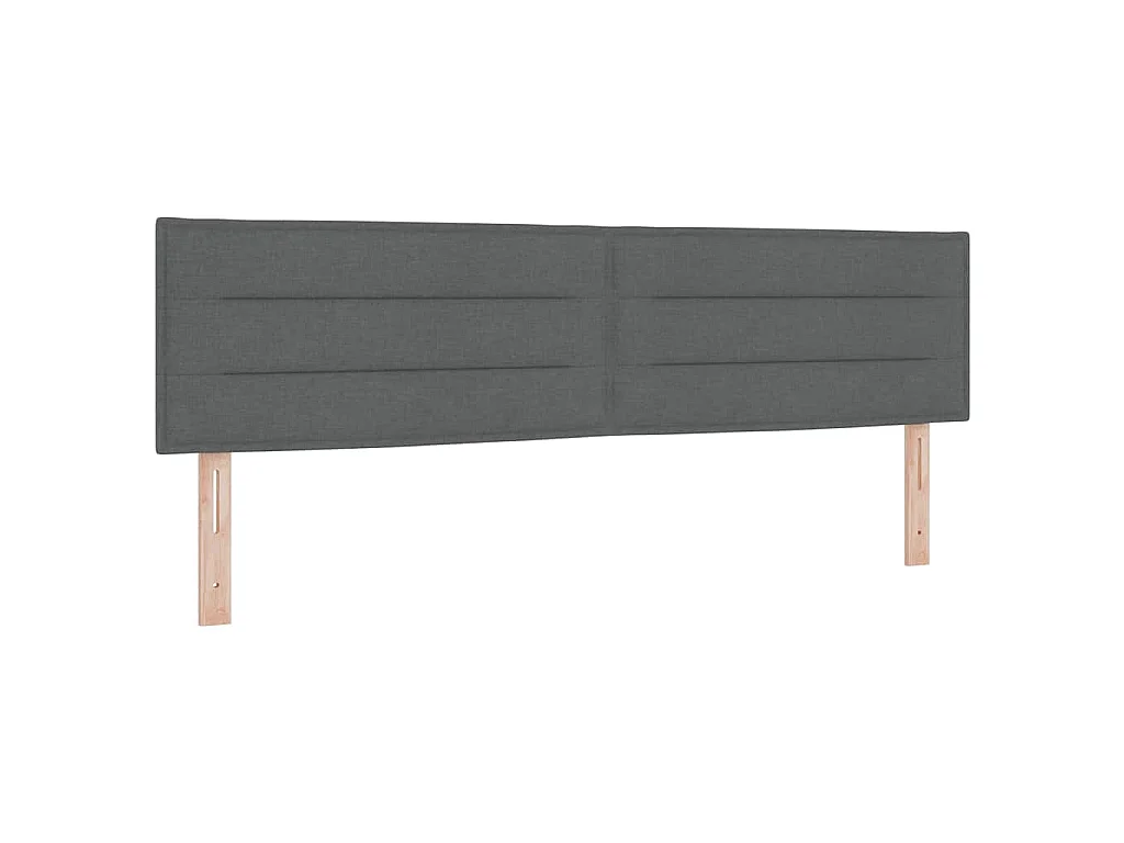 Tête de lit Gris foncé tissu