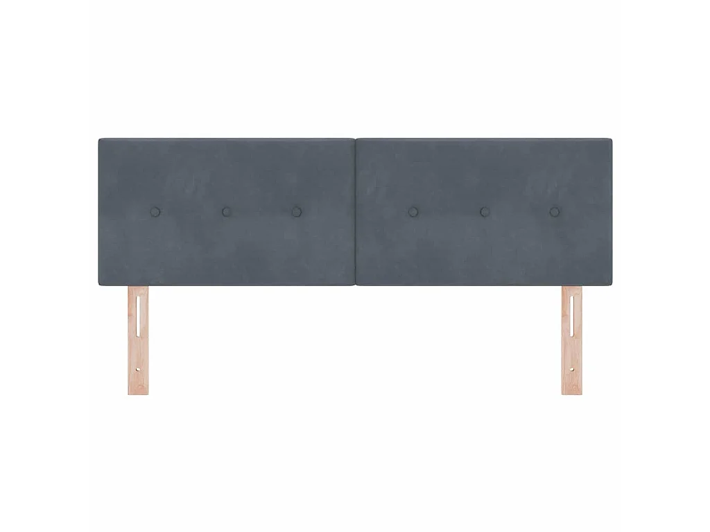 Testiera Grigio scuro 144 cm Velluto