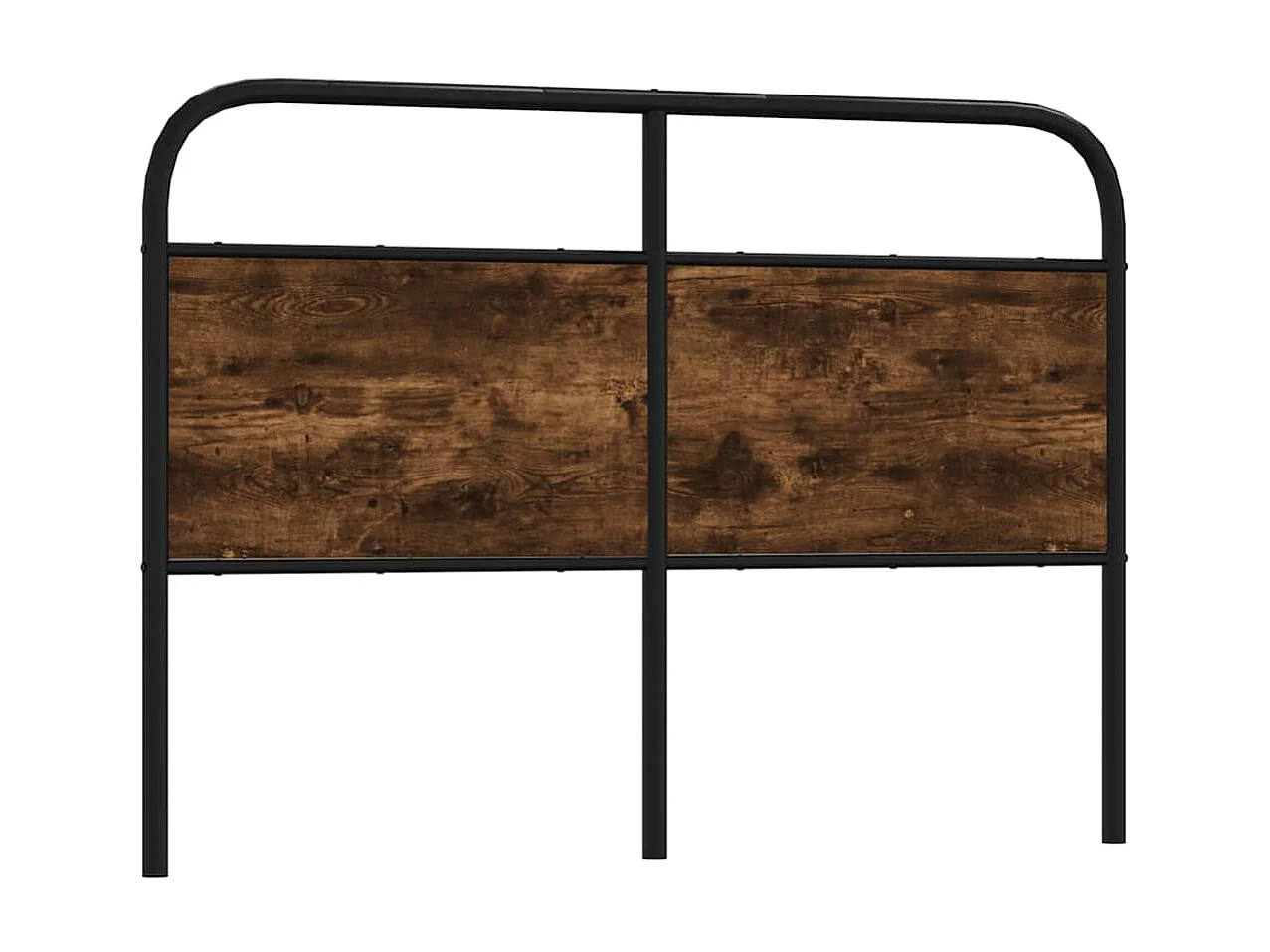 Tête de lit chêne fumé 140 cm acier et bois d'ingénierie