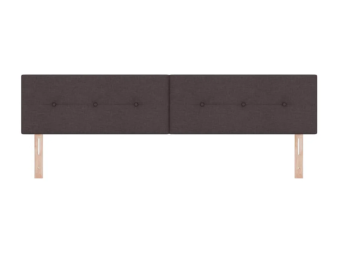 Cabeceira com cabeceira Manual Castanho escuro 200 cm tecido
