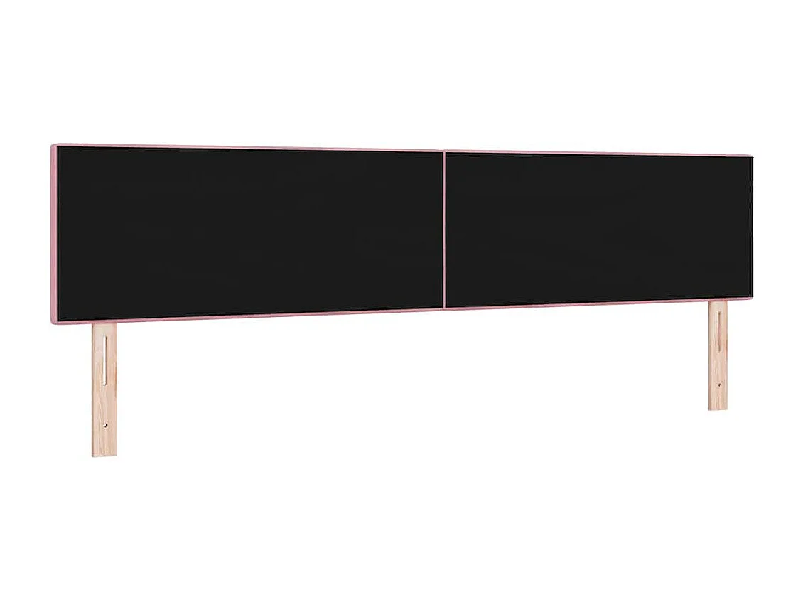 Testiera con testiera Rosa 200 cm Pelle Sintetica