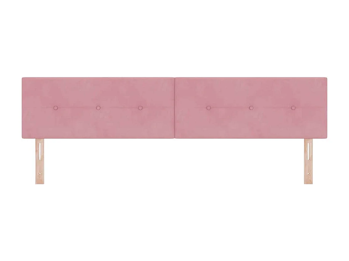 Testiera con testiera Rosa 200 cm Pelle Sintetica