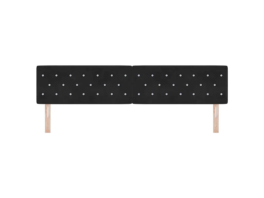 Tête de lit Noir 200 cm Velours