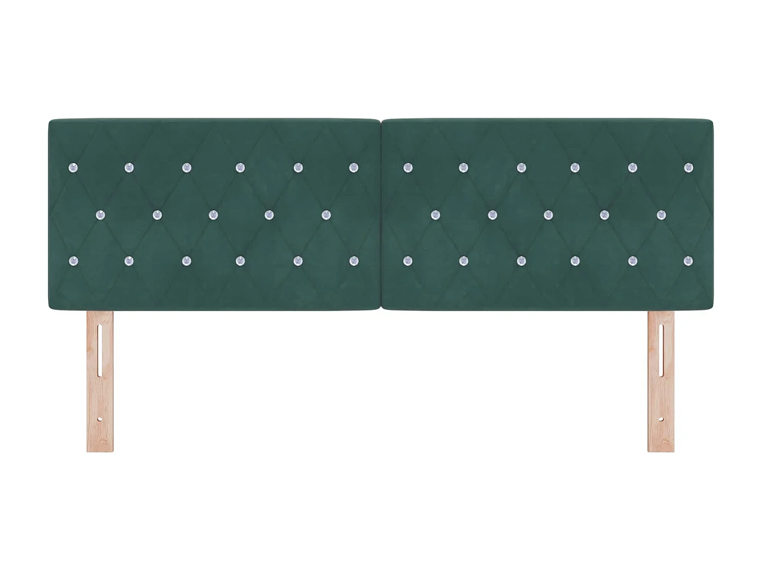 Hoofdbord met hoofdeinde Donkergroen 160 cm Nep Leer