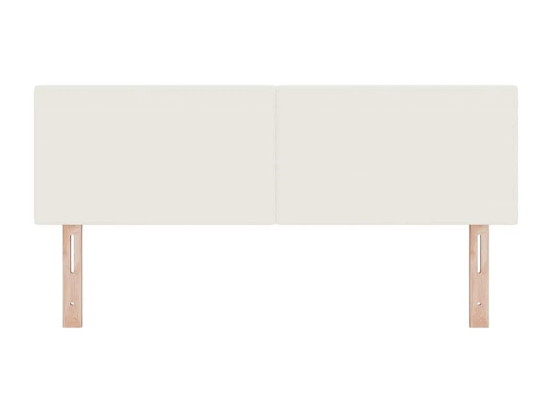 Kopfteil mit Kopfteil Creme 140 cm Rippstoff