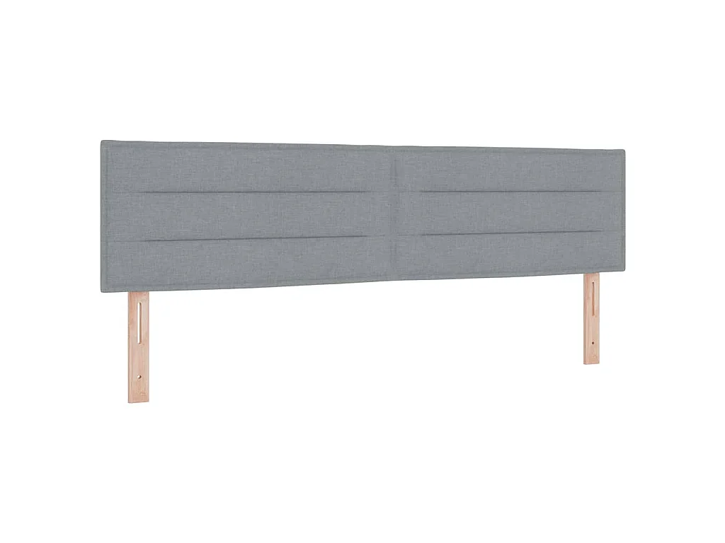 Tête de lit Gris clair tissu