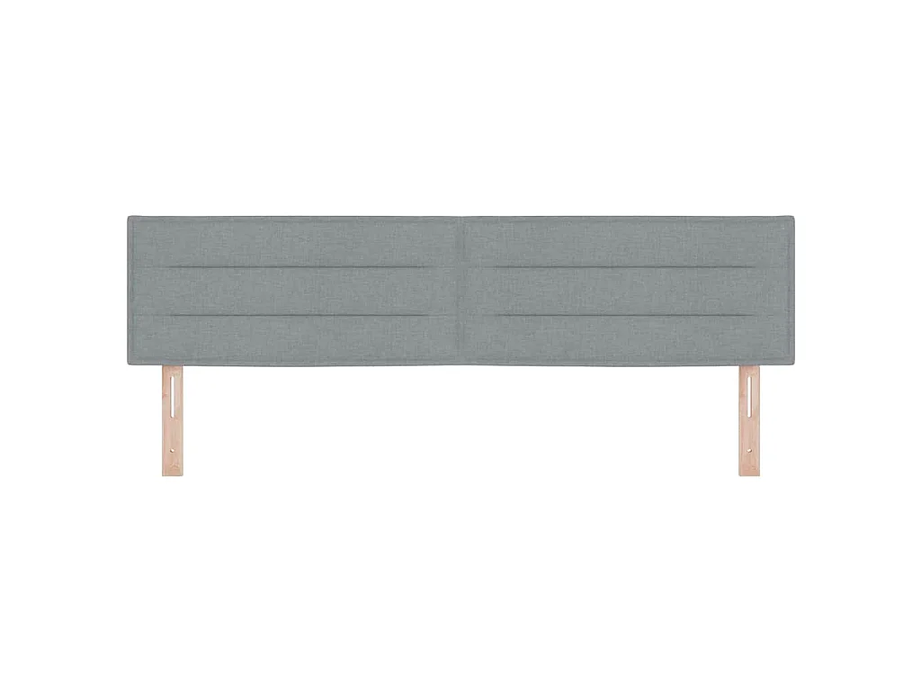 Tête de lit Gris clair tissu