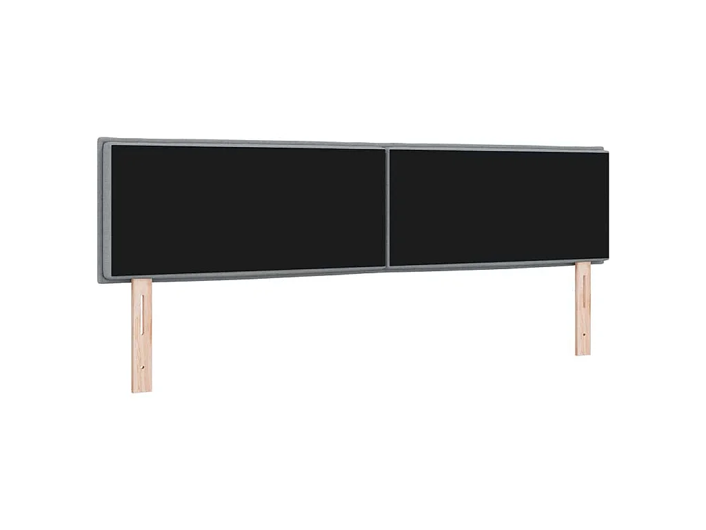Tête de lit Gris clair tissu