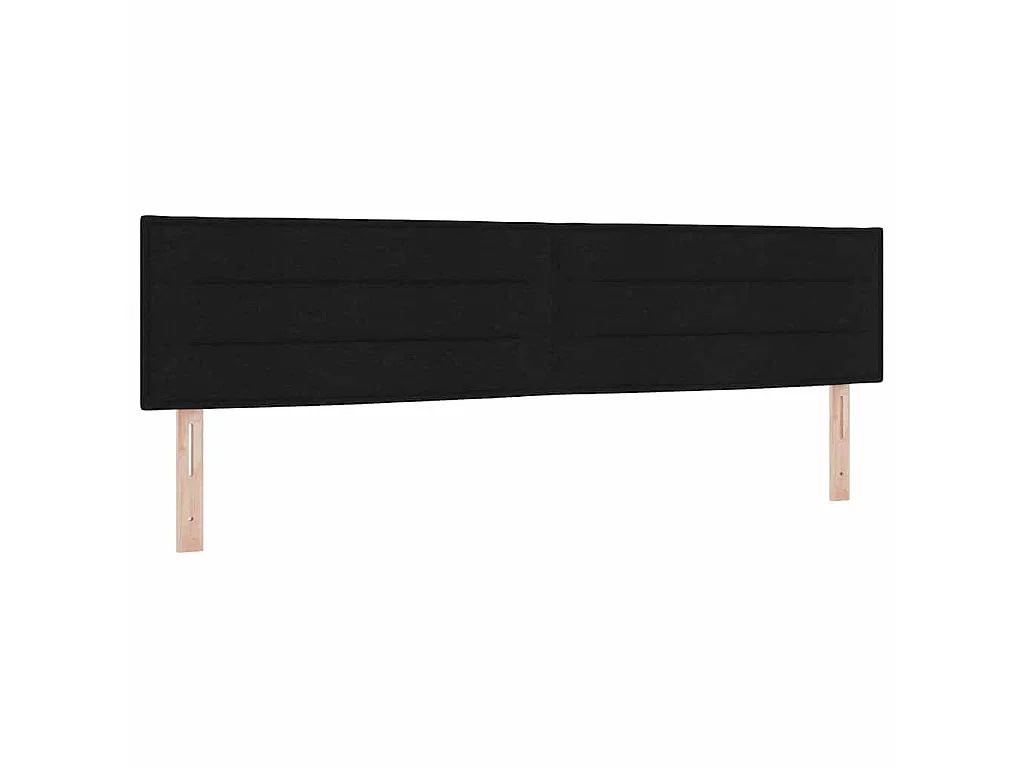 Tête de lit Noir 200 cm tissu