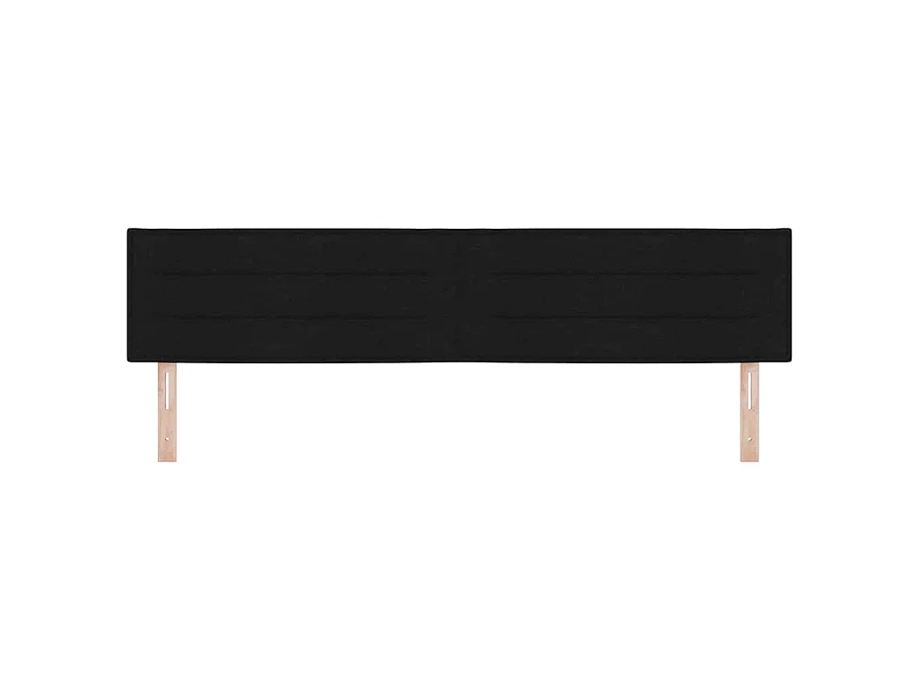 Tête de lit Noir 200 cm tissu