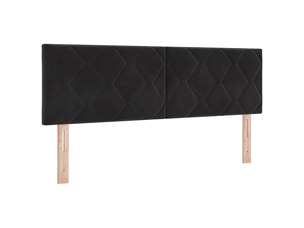 Testiera Nero 144 cm Velluto