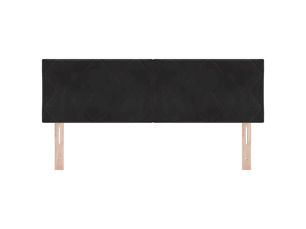 Testiera Nero 144 cm Velluto