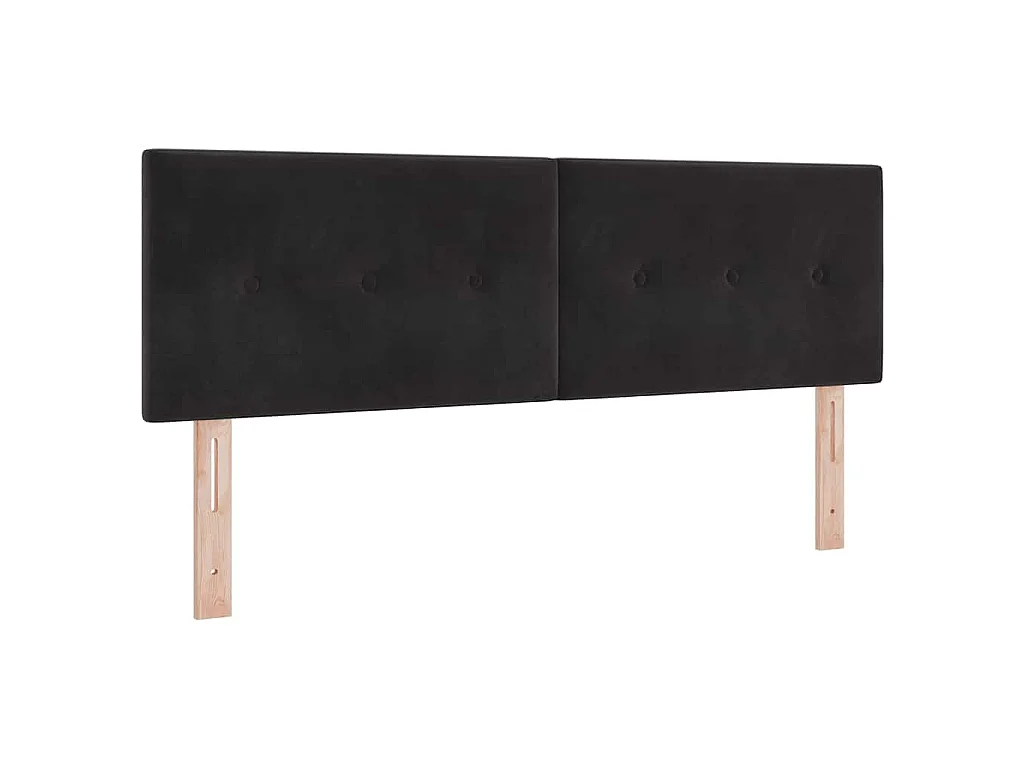 Testiera Nero 144 cm Velluto