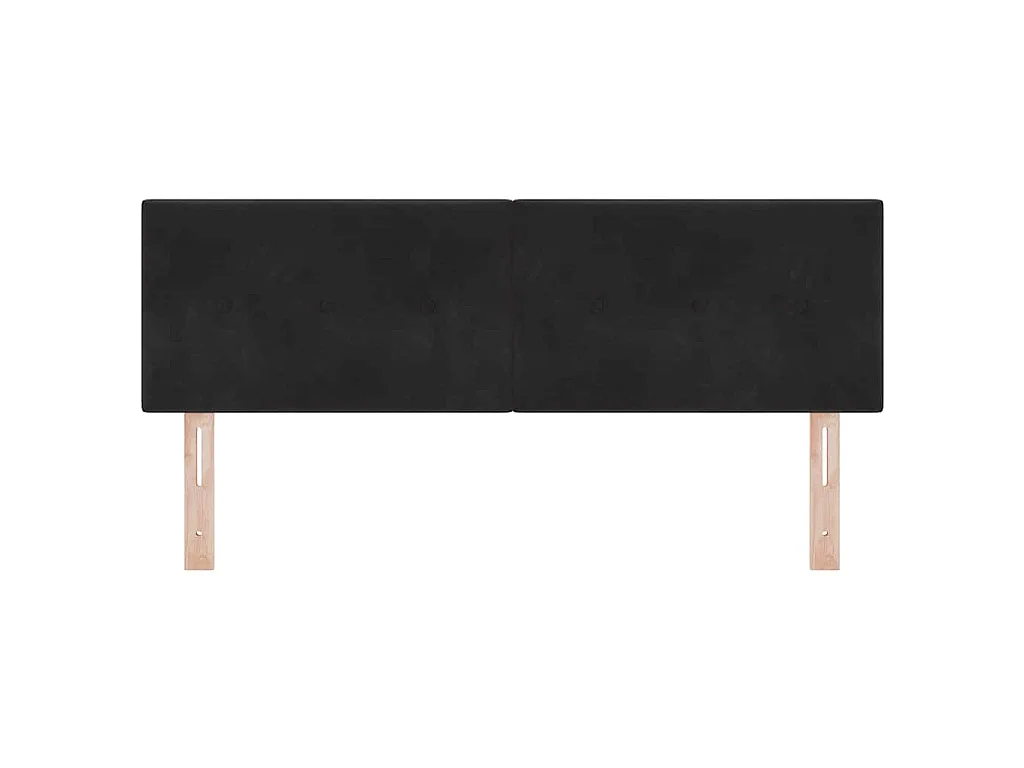 Testiera Nero 144 cm Velluto