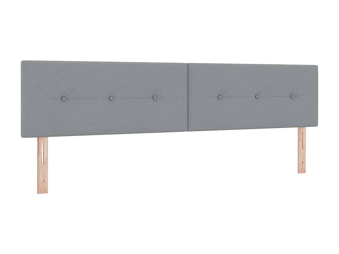 Tête de lit avec tête de lit Gris clair 200 cm Cuir synthétique