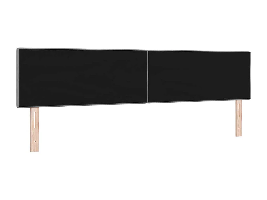 Tête de lit avec tête de lit Gris clair 200 cm Cuir synthétique