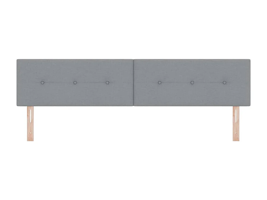 Tête de lit avec tête de lit Gris clair 200 cm Cuir synthétique