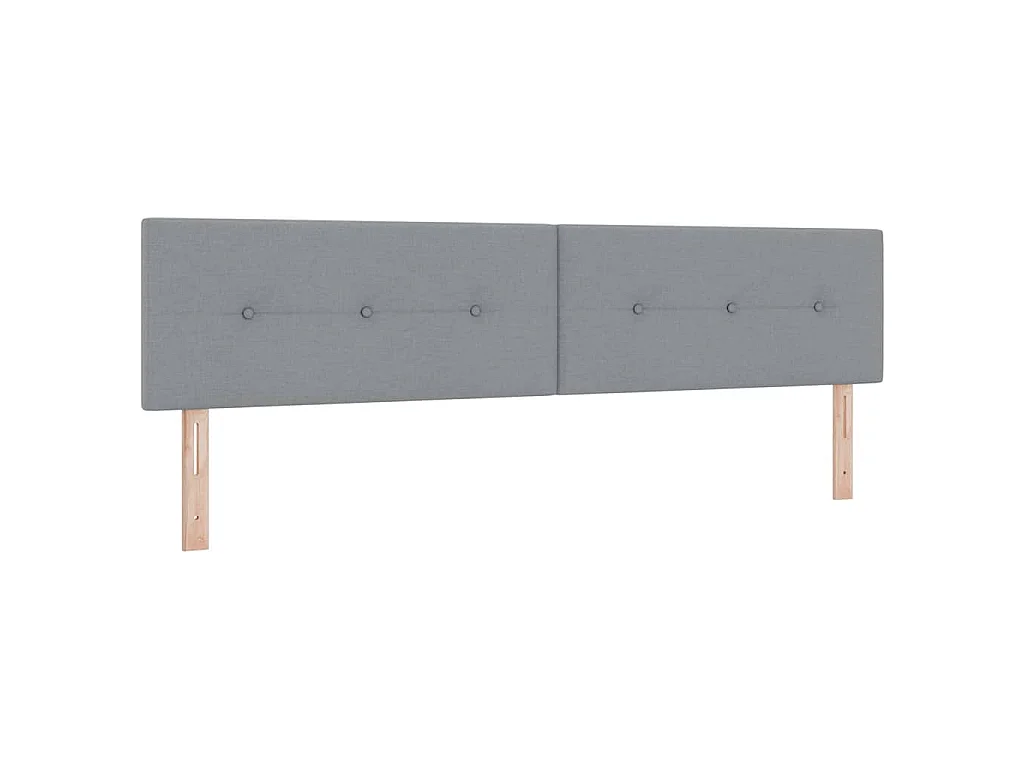 Cabecero Ajustable en Altura Gris Claro 200 cm tela