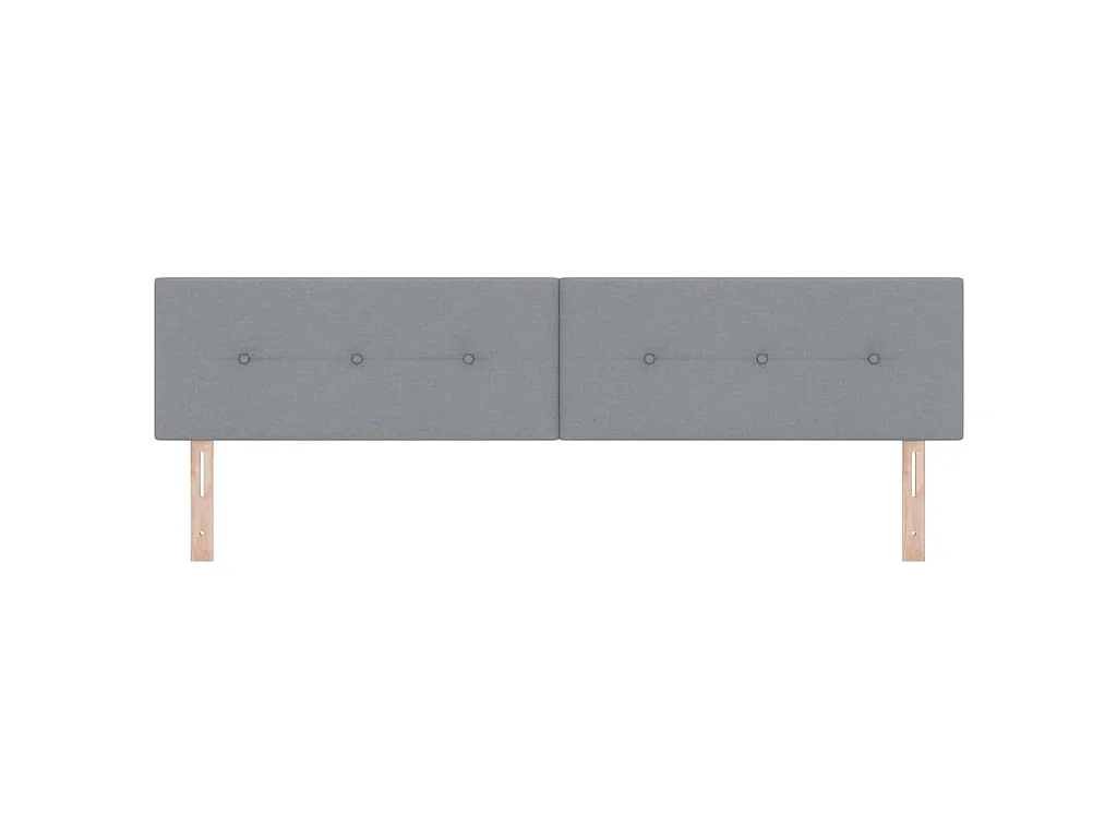 Cabecero Ajustable en Altura Gris Claro 200 cm tela