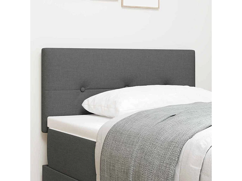 Testiera regolabile in altezza Grigio scuro 80 cm Tessuto