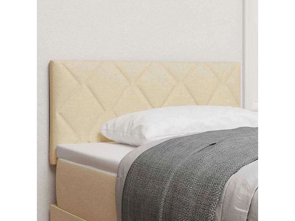 Tête de lit avec tête de lit Crème 100 cm Cuir synthétique