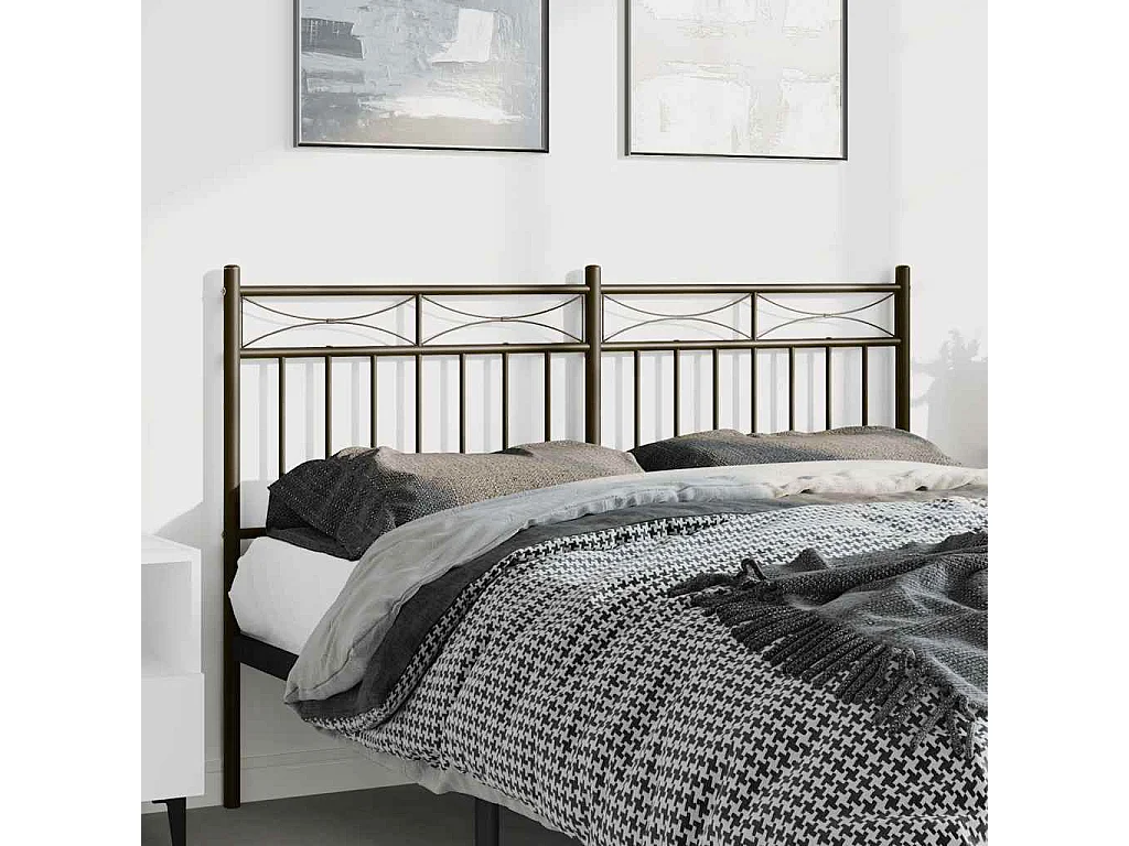 Tête de lit métal noir 150 cm