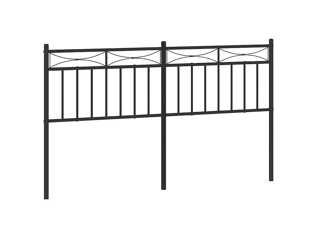 Tête de lit de remplacement métal noir 150 cm