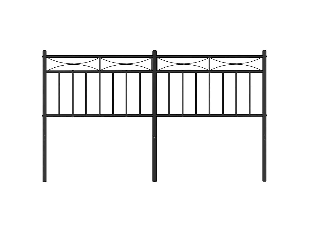 Tête de lit de remplacement métal noir 150 cm