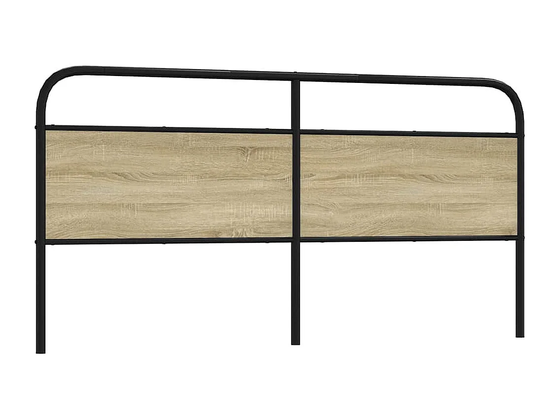 Tête de lit chêne sonoma 190 cm acier et bois d'ingénierie