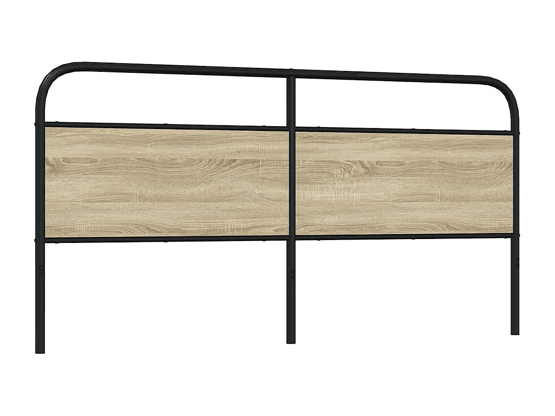 Tête de lit chêne sonoma 190 cm acier et bois d'ingénierie