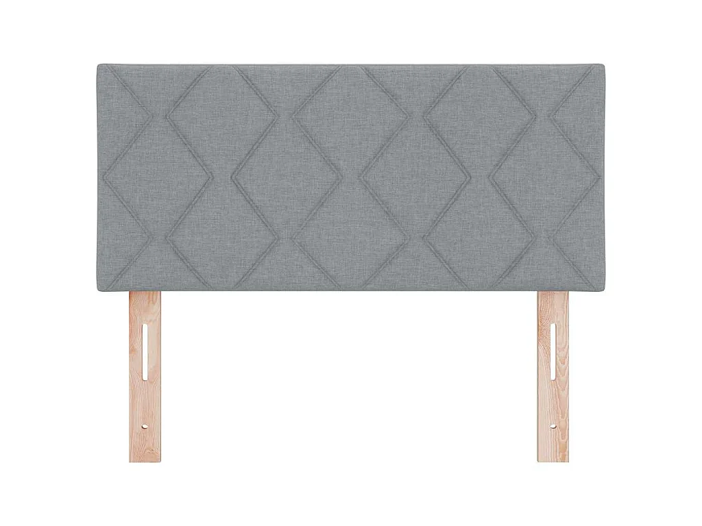 Tête de lit Gris clair tissu
