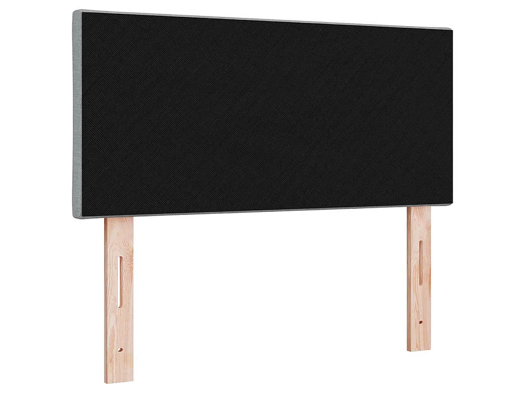 Tête de lit Gris clair tissu