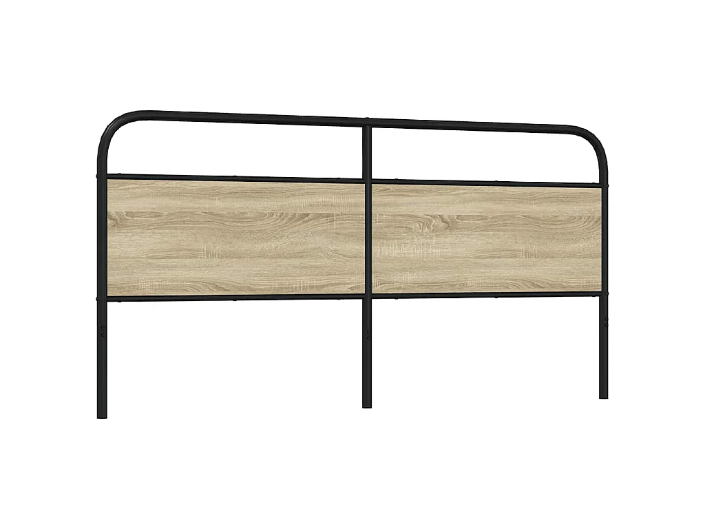 Vervangend hoofdbord 180 cm staal en sonoma eikenkleurig