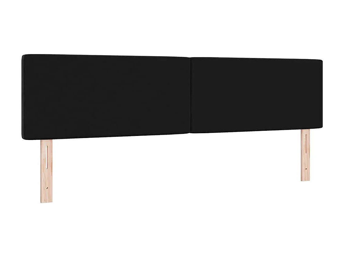 Tête de Lit en Velours Argyle Manuel Noir 180 cm Velours