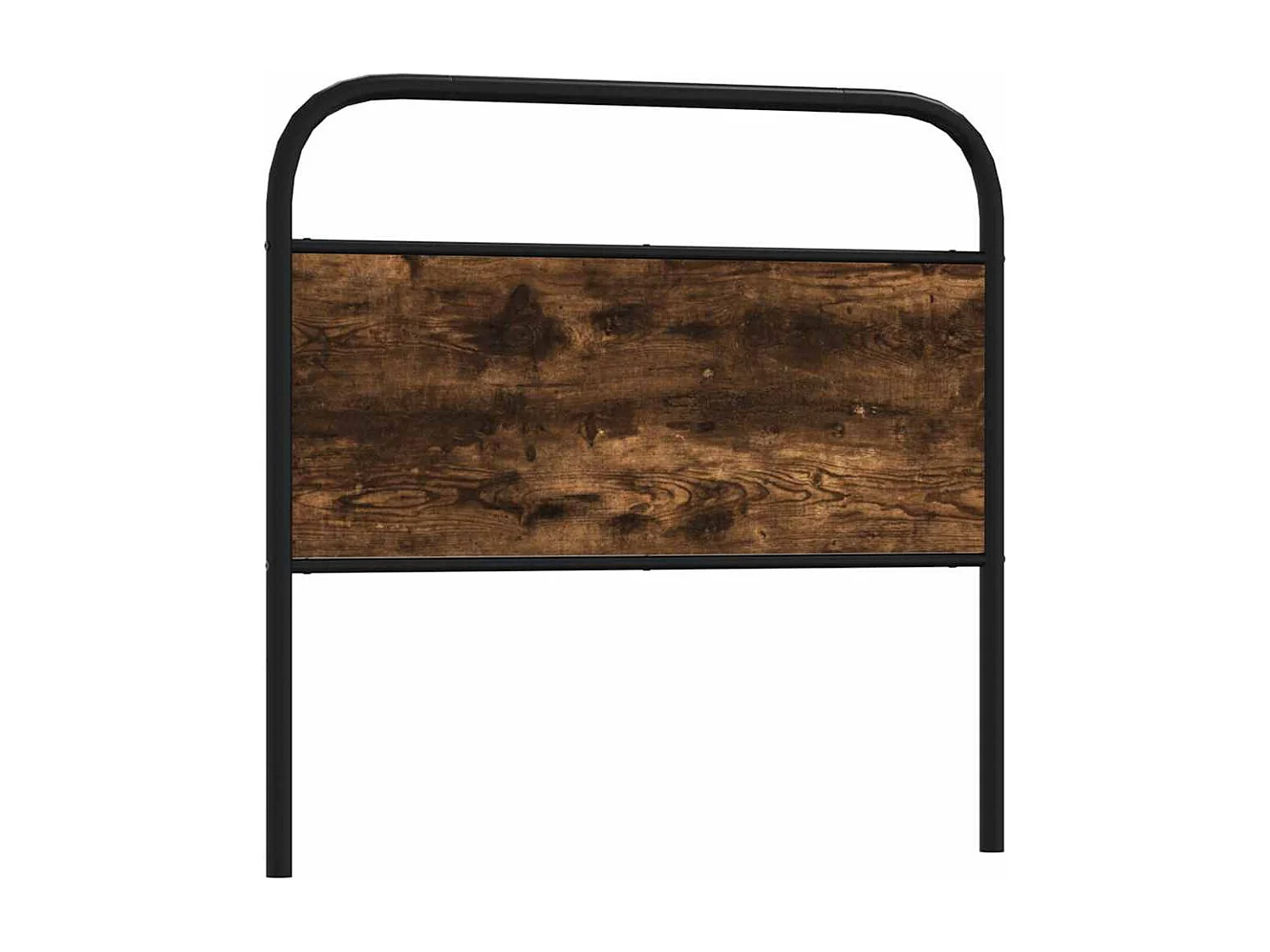 Tête de lit chêne fumé 107 cm acier et bois d'ingénierie