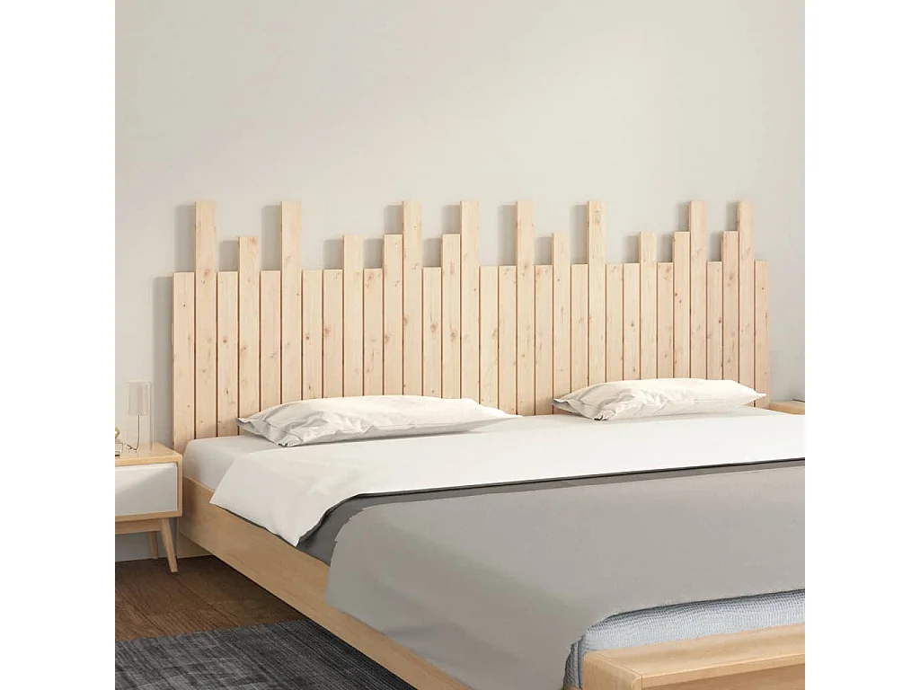 Wand-Kopfteil 204x3x80 cm Massivholz Kiefer