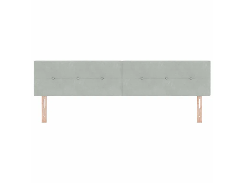 Testiera Grigio chiaro 200 cm Velluto