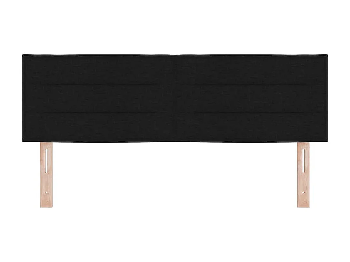 Kopfteil Höhenverstellbar mit Kopfteil Schwarz 160 cm Stoff