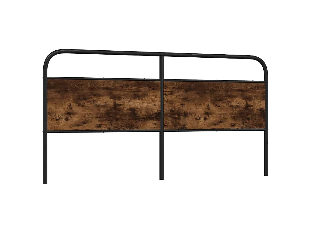Testiera di Ricambio Rovere Fumo 180 cm in Acciaio e Legno Multistrato