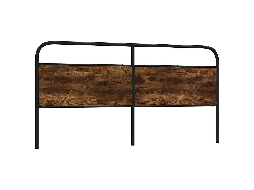 Testiera di Ricambio Rovere Fumo 180 cm in Acciaio e Legno Multistrato