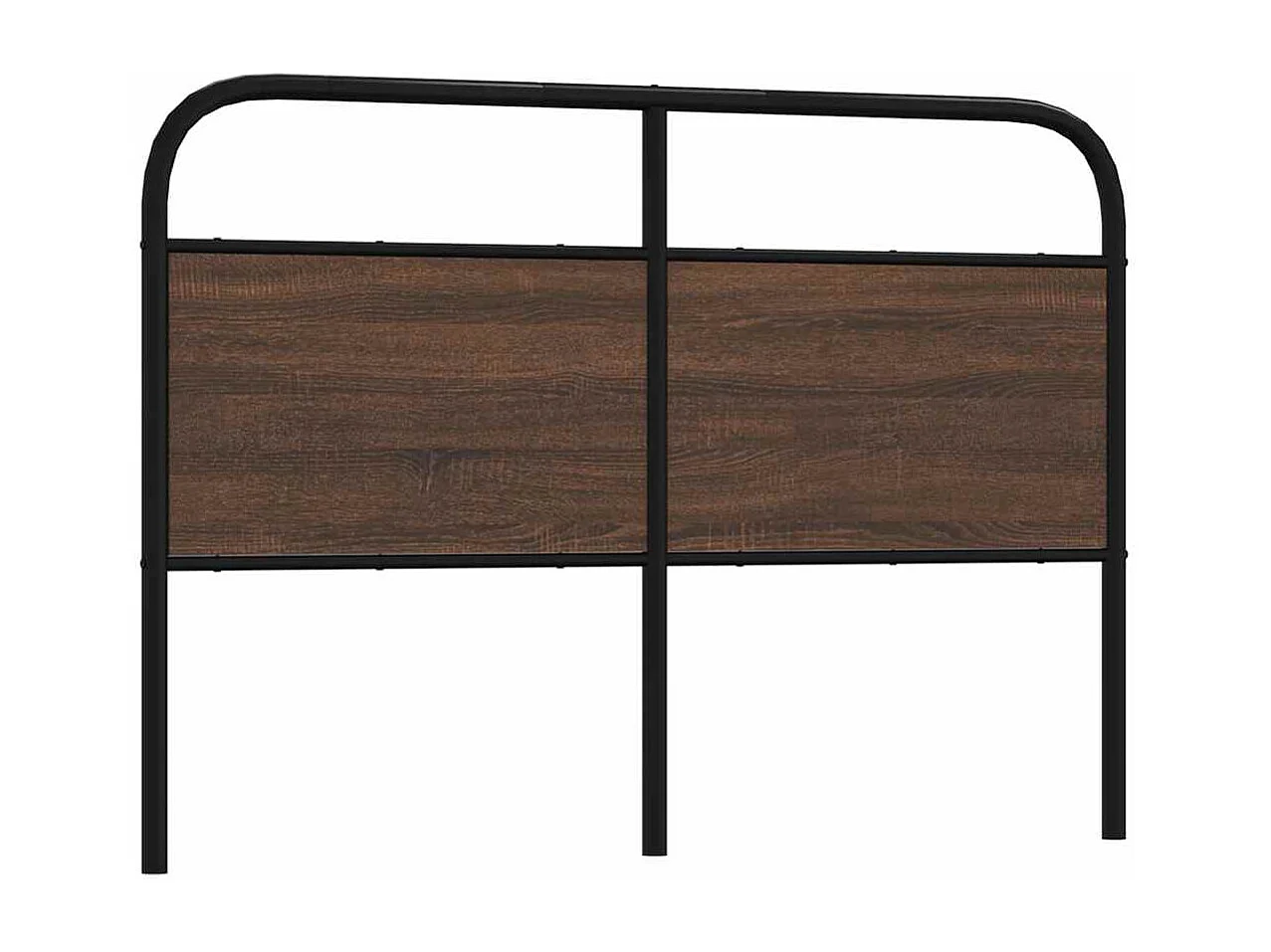 Kopfteil Braun Eichen-Optik 135 cm Stahl und Holzwerkstoff