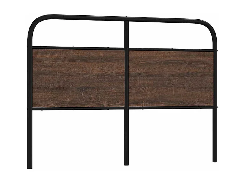 Kopfteil Braun Eichen-Optik 135 cm Stahl und Holzwerkstoff