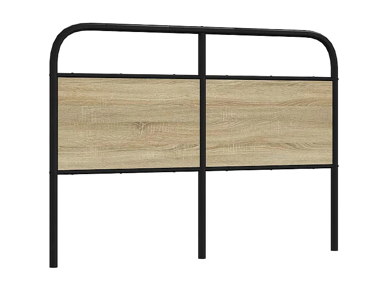 Tête de lit chêne sonoma 135 cm acier et bois d'ingénierie