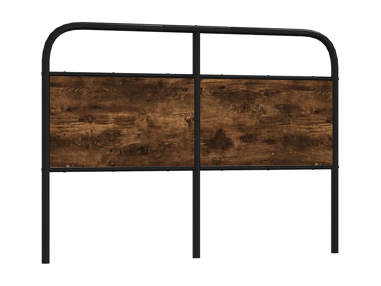 Tête de lit chêne fumé 120 cm acier et bois d'ingénierie