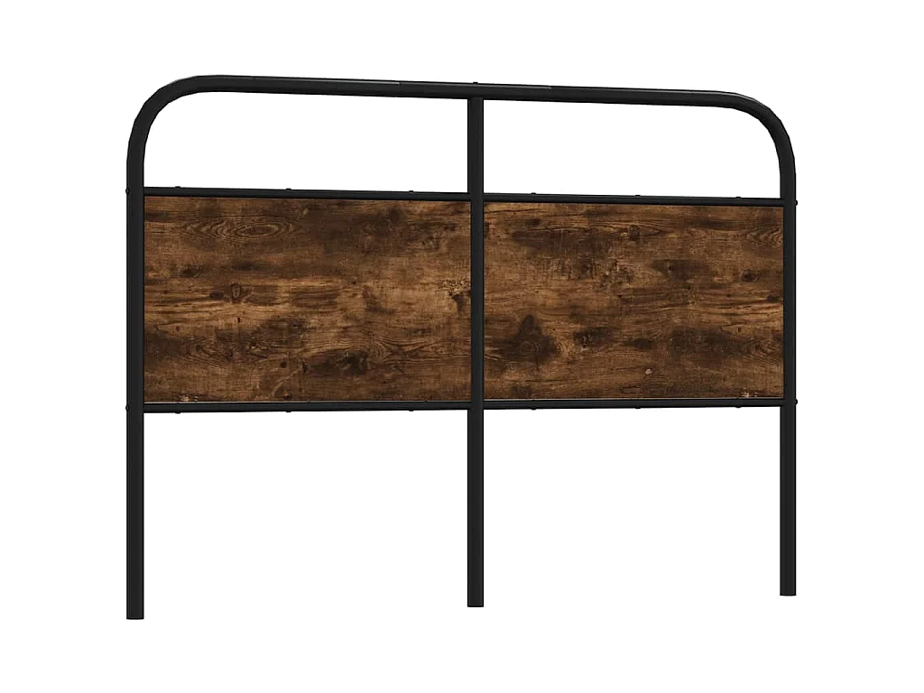 Vervangend hoofdbord 120 cm staal en gerookt eikenkleurig